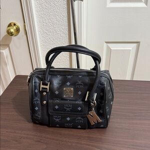 MCM Speedy Bag in Black Monogram